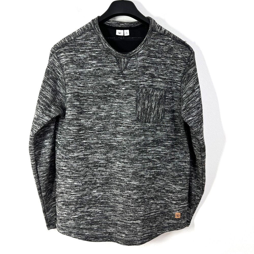 Tentree Sweater Mens XL Crewneck Dark Heather Gray Pullover Organic Cotton Blend
